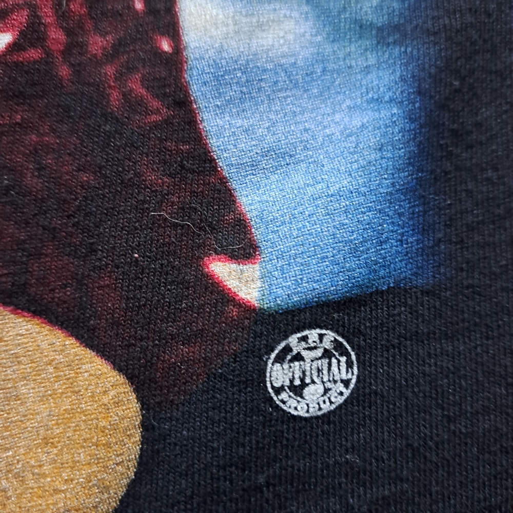 Vintage Elvis Blue Hawaii t-shirt, men's size Large, 1998, black blue red, EUC - Picture 7 of 17